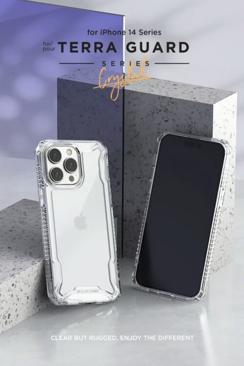 VRS รุ่น Terra Guard Crystal - เซ็ตเคส+ฟิล์มกระจก iPhone 14 Pro Max - สี Clear - Image 21