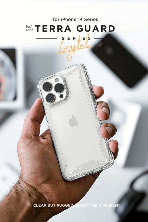 VRS รุ่น Terra Guard Crystal - เซ็ตเคส+ฟิล์มกระจก iPhone 14 Pro Max - สี Clear - Image 22