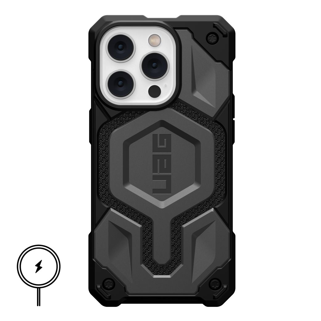 UAG รุ่น Monarch with Magsafe - เคส iPhone 14 Pro - สี Kevlar Silver