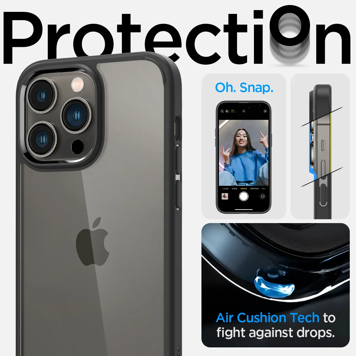 เคส Spigen รุ่น Ultra Hybrid - iPhone 14 Pro Max - สี Matte Black