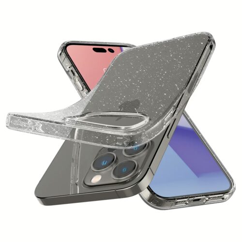 Spigen รุ่น Liquid Crystal Glitter - เคส iPhone 14 Pro Max - สี Crystal Quartz - Image 4