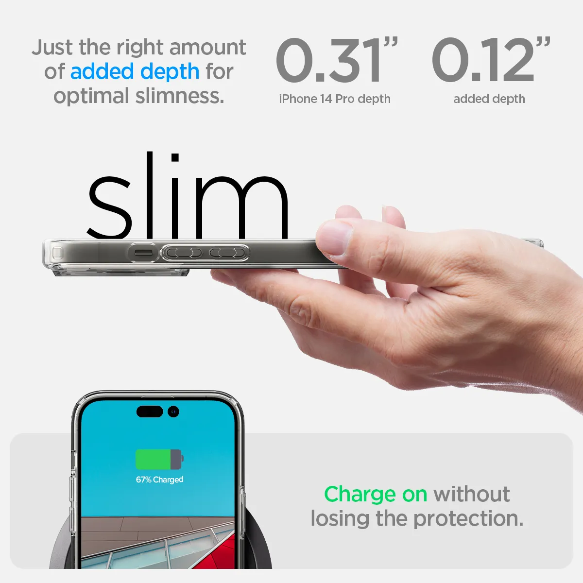 เคส Spigen รุ่น Ultra Hybrid - iPhone 14 Pro - สี Crystal Clear