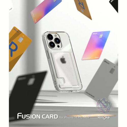 Ringke รุ่น Fusion Card - เคส iPhone 14 Pro Max - สีใส - Image 5
