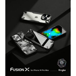Ringke รุ่น Fusion X - เคส iPhone 14 Pro Max - สีดำ