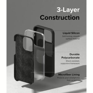 Ringke รุ่น Silicone - เคส iPhone 14 Pro Max - สีดำ