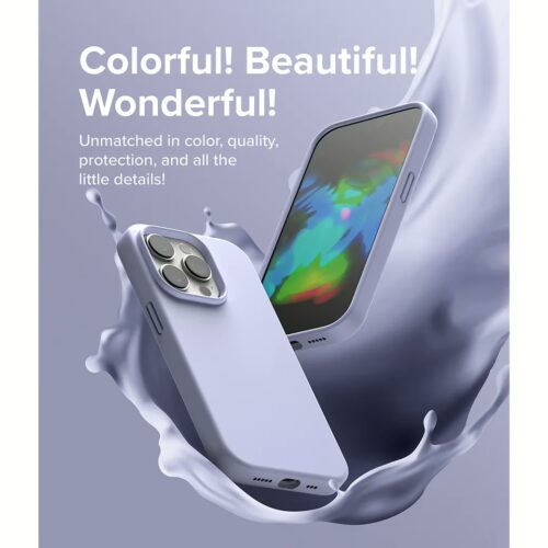 Ringke รุ่น Silicone - เคส iPhone 14 Pro Max - สี Lavender - Image 4