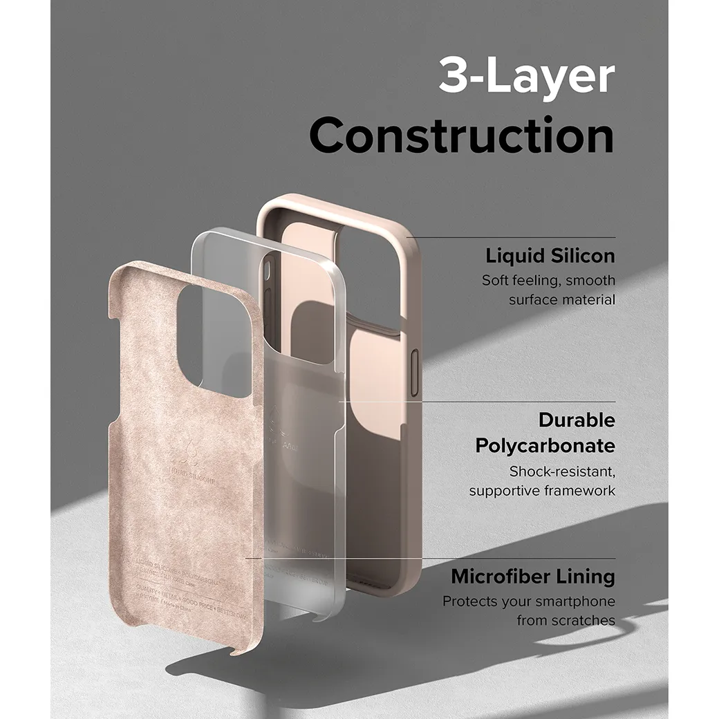เคส Ringke รุ่น Silicone - iPhone 14 Pro Max - สี Pink Sand
