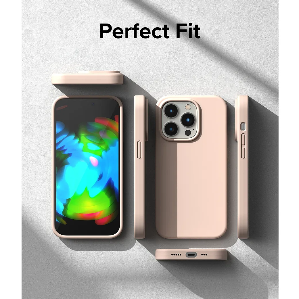 เคส Ringke รุ่น Silicone - iPhone 14 Pro Max - สี Pink Sand