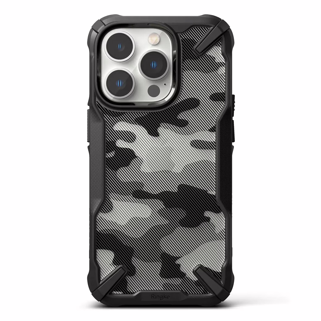 Ringke รุ่น Fusion X Design - เคส iPhone 14 Pro - สี Camo Black