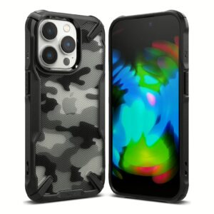 Ringke รุ่น Fusion X Design - เคส iPhone 14 Pro - สี Camo Black