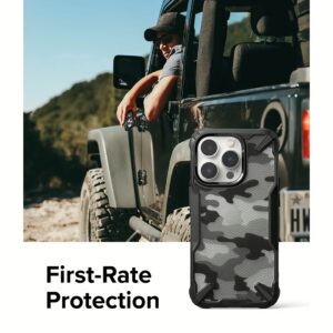 Ringke รุ่น Fusion X Design - เคส iPhone 14 Pro - สี Camo Black