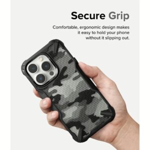 Ringke รุ่น Fusion X Design - เคส iPhone 14 Pro - สี Camo Black