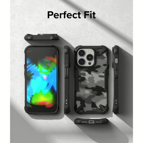 Ringke รุ่น Fusion X Design - เคส iPhone 14 Pro - สี Camo Black - Image 7