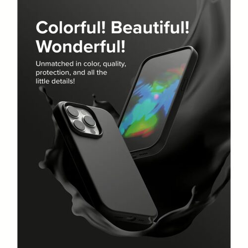 Ringke รุ่น Silicone - เคส iPhone 14 Pro - สีดำ - Image 4