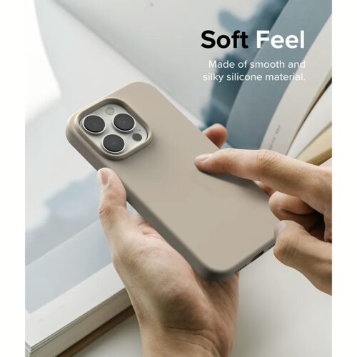 Ringke รุ่น Silicone - เคส iPhone 14 Pro - สี Stone - Image 6