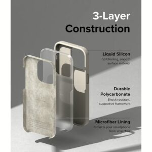Ringke รุ่น Silicone - เคส iPhone 14 Pro - สี Stone