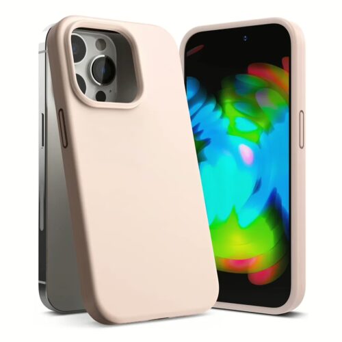 Ringke รุ่น Silicone - เคส iPhone 14 Pro - สี Pink Sand - Image 3