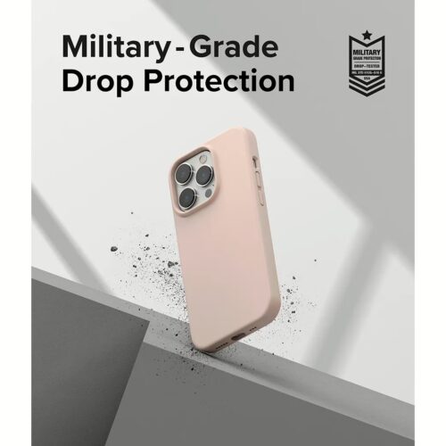Ringke รุ่น Silicone - เคส iPhone 14 Pro - สี Pink Sand - Image 8