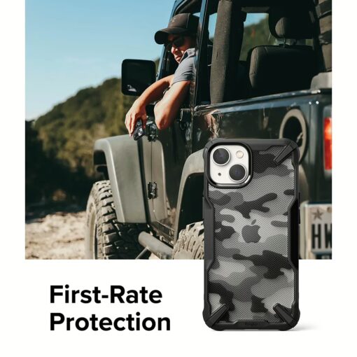Ringke รุ่น Fusion X Design - เคส iPhone 14 Plus - สี Camo Black - Image 4