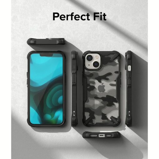 Ringke รุ่น Fusion X Design - เคส iPhone 14 Plus - สี Camo Black - Image 7