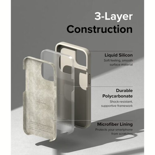Ringke รุ่น Silicone - เคส iPhone 14 Plus - สี Stone - Image 7