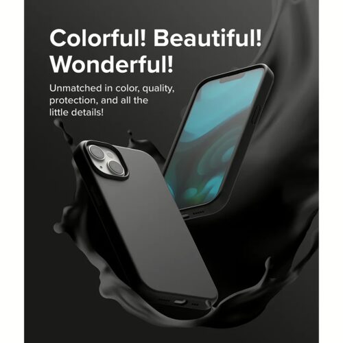 Ringke รุ่น Silicone - เคส iPhone 14 - สีดำ - Image 4