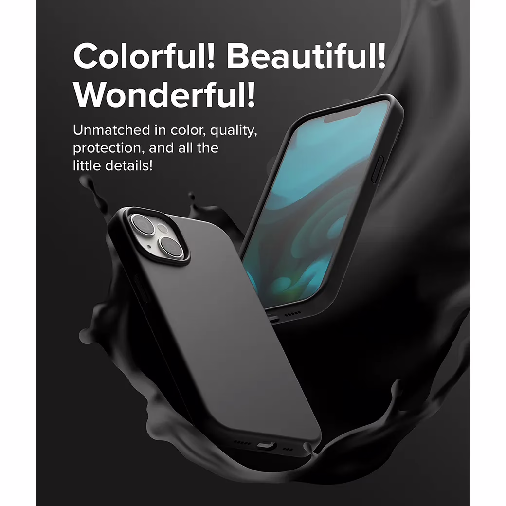 Ringke รุ่น Silicone - เคส iPhone 14 - สีดำ