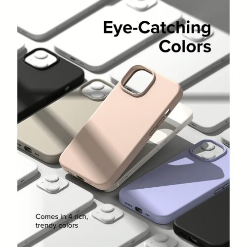 Ringke รุ่น Silicone - เคส iPhone 14 - สี Pink Sand - Image 5