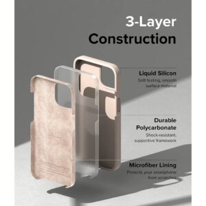 Ringke รุ่น Silicone - เคส iPhone 14 - สี Pink Sand