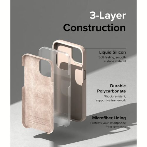 Ringke รุ่น Silicone - เคส iPhone 14 - สี Pink Sand - Image 7