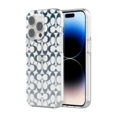 Coach รุ่น Protective Case - เคส iPhone 14 Pro - ลาย Signature C Blue Ombre
