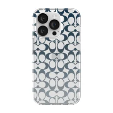 Coach รุ่น Protective Case - เคส iPhone 14 Pro - ลาย Signature C Blue Ombre