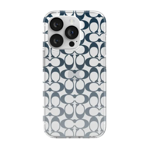 Coach รุ่น Protective Case - เคส iPhone 14 Pro - ลาย Signature C Blue Ombre