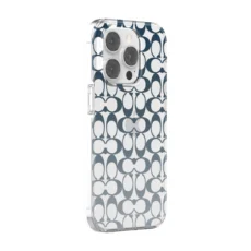 Coach รุ่น Protective Case - เคส iPhone 14 Pro - ลาย Signature C Blue Ombre