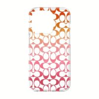 Coach รุ่น Protective Case - เคส iPhone 14 Pro - ลาย Signature C Pink Ombre Glitter