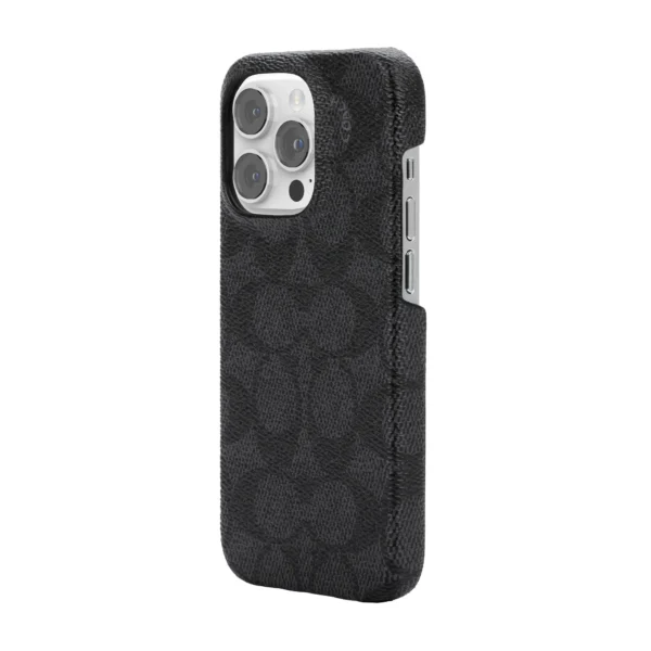 Coach รุ่น Slim Wrap Case - เคส iPhone 14 Pro - ลาย Signature C Black