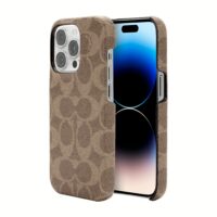 Coach รุ่น Slim Wrap Case - เคส iPhone 14 Pro - ลาย Signature C Tan