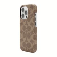 Coach รุ่น Slim Wrap Case - เคส iPhone 14 Pro - ลาย Signature C Tan