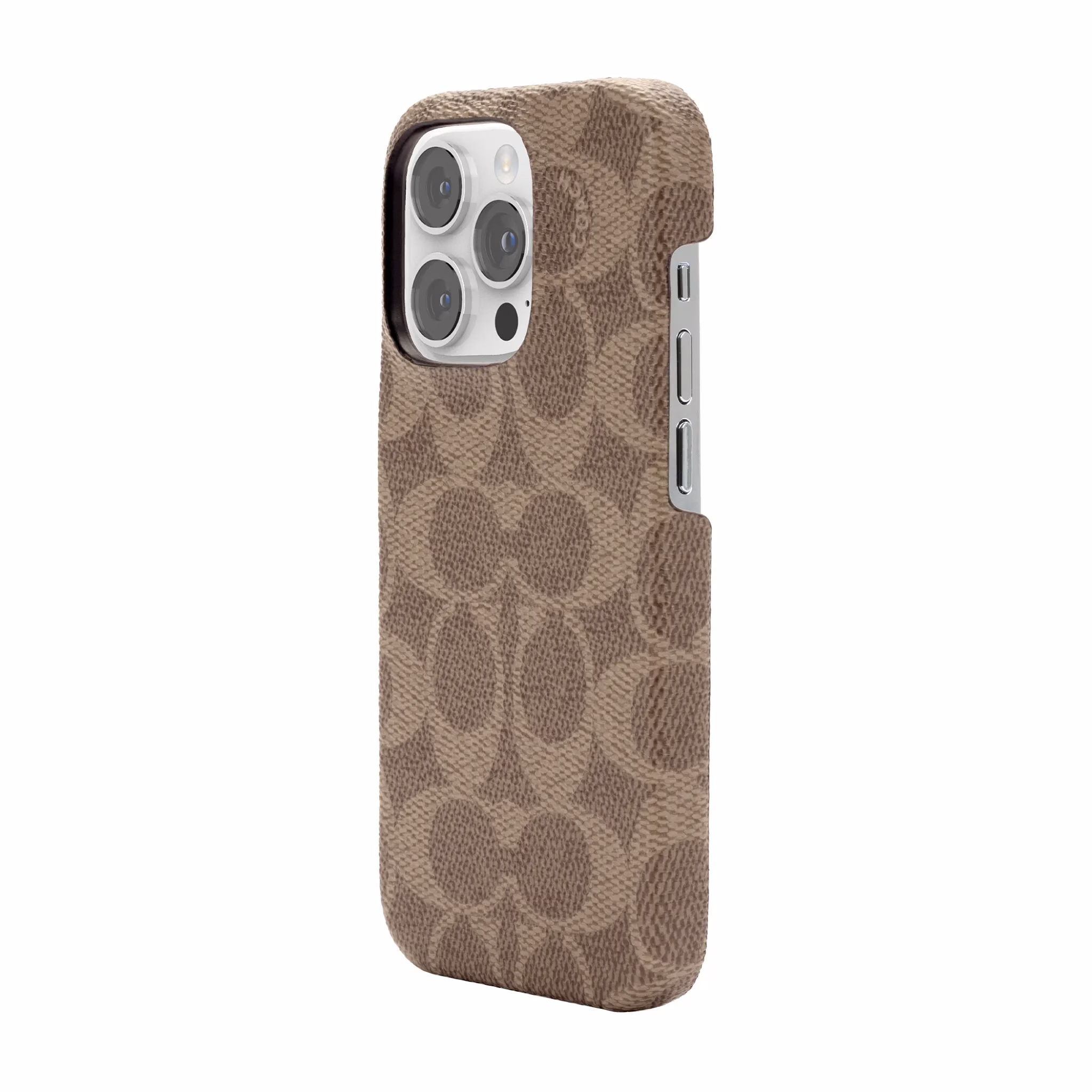 Coach รุ่น Slim Wrap Case - เคส iPhone 14 Pro - ลาย Signature C Tan