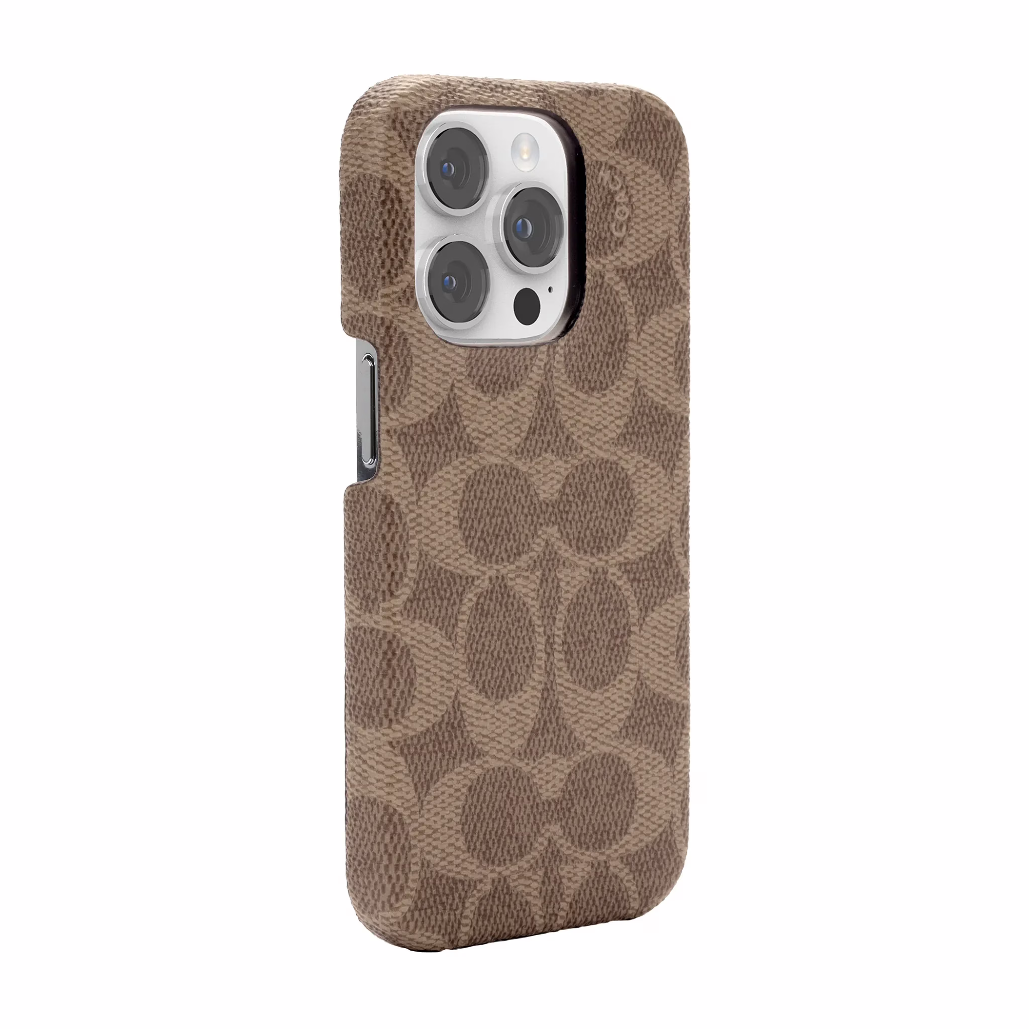 Coach รุ่น Slim Wrap Case - เคส iPhone 14 Pro - ลาย Signature C Tan