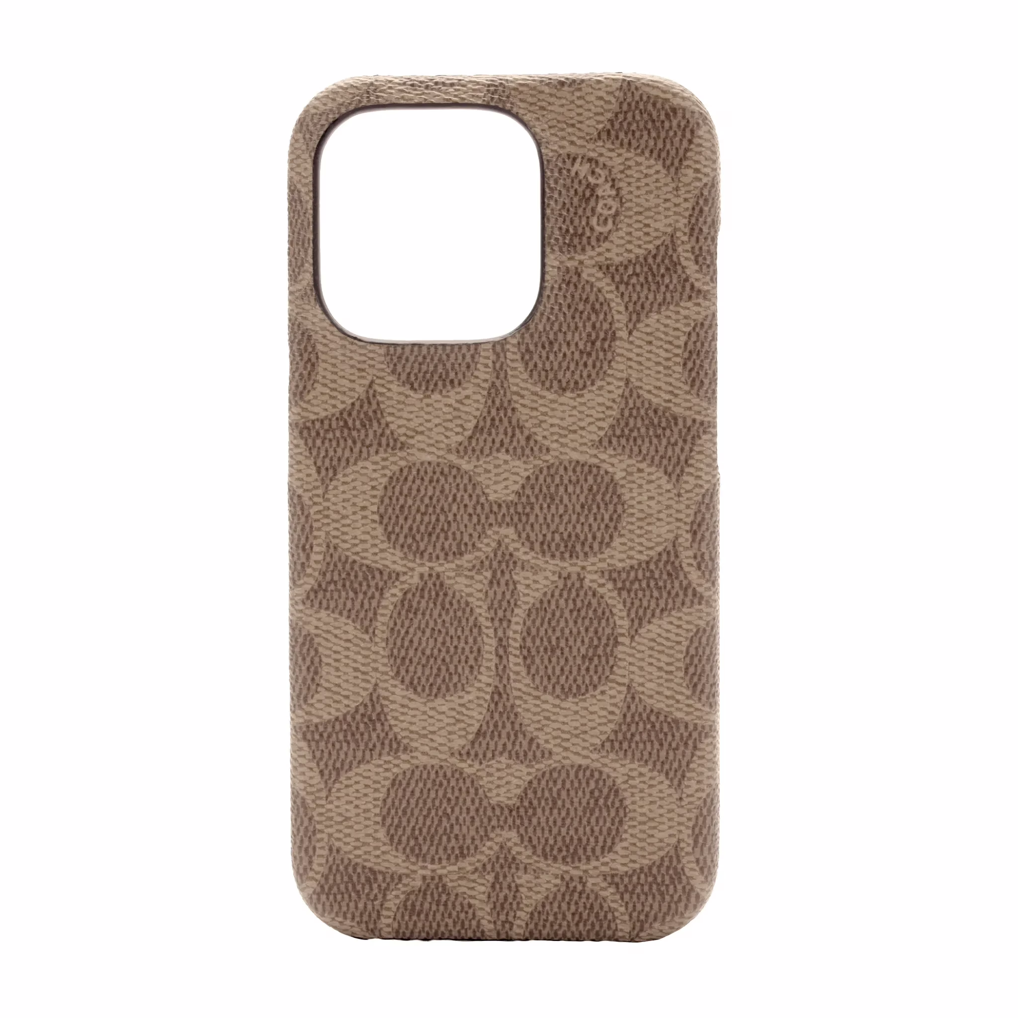 Coach รุ่น Slim Wrap Case - เคส iPhone 14 Pro - ลาย Signature C Tan