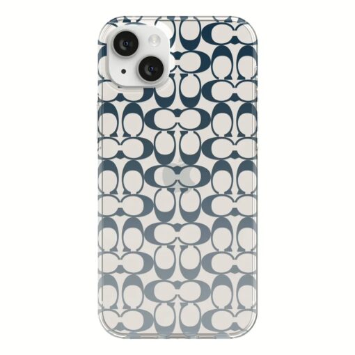 Coach รุ่น Protective Case - เคส iPhone 14 Plus - ลาย Signature C Blue Ombre