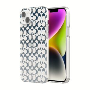 Coach รุ่น Protective Case - เคส iPhone 14 Plus - ลาย Signature C Blue Ombre