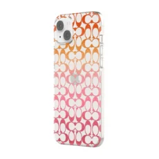 Coach รุ่น Protective Case - เคส iPhone 14 Plus - ลาย Signature C Pink Ombre Glitter