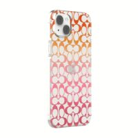 Coach รุ่น Protective Case - เคส iPhone 14 Plus - ลาย Signature C Pink Ombre Glitter