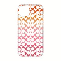 Coach รุ่น Protective Case - เคส iPhone 14 Plus - ลาย Signature C Pink Ombre Glitter