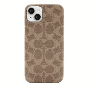 Coach รุ่น Slim Wrap Case - เคส iPhone 14 Plus - ลาย Signature C Tan