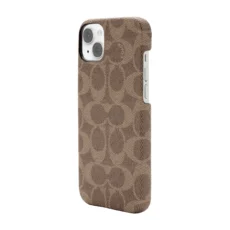 Coach รุ่น Slim Wrap Case - เคส iPhone 14 Plus - ลาย Signature C Tan