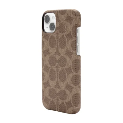 Coach รุ่น Slim Wrap Case - เคส iPhone 14 Plus - ลาย Signature C Tan