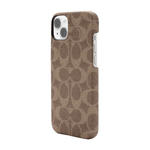 Coach รุ่น Slim Wrap Case - เคส iPhone 14 Plus - ลาย Signature C Tan